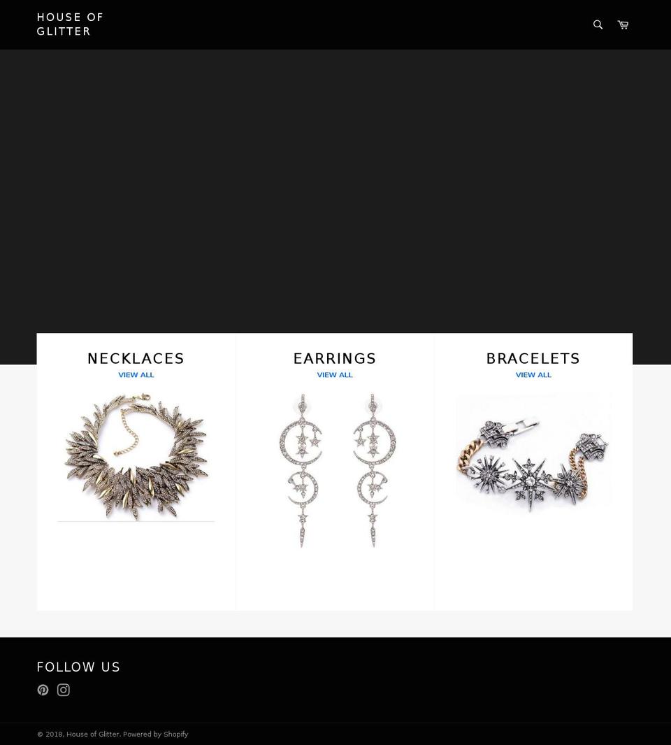 thehouseofglitter.com — Shopify storefront screenshot