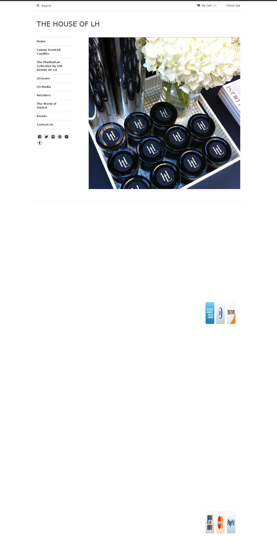 thehouseoflh.com shopify website screenshot