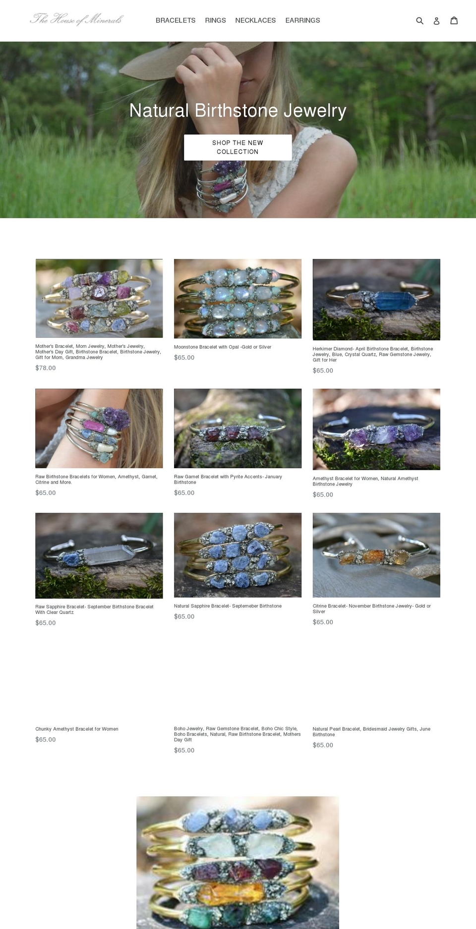 thehouseofminerals.com shopify website screenshot