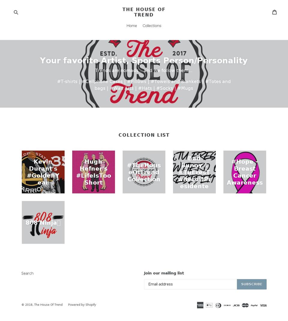thehouseoftrend.com — Shopify storefront screenshot