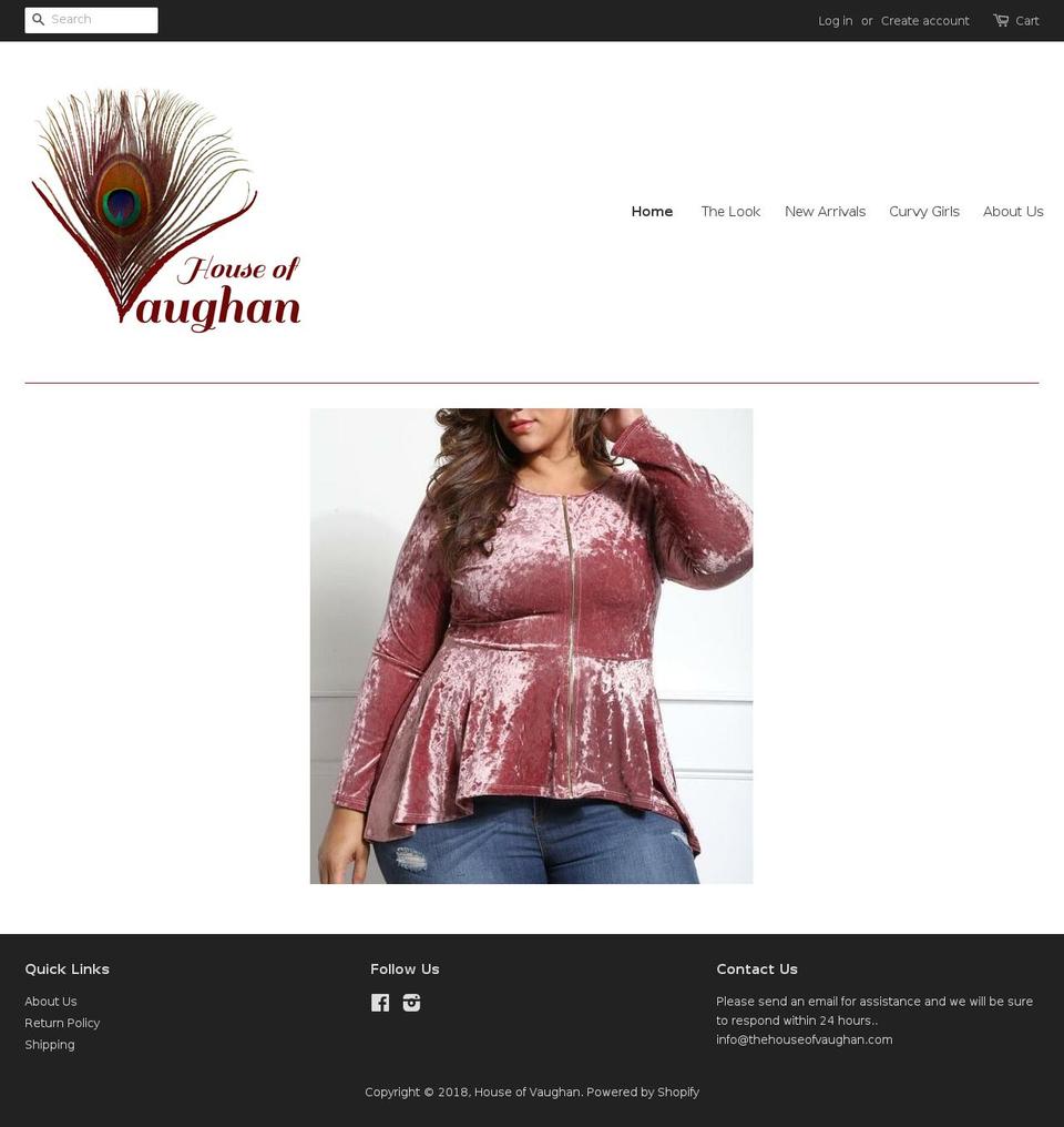 thehouseofvaughan.com shopify website screenshot