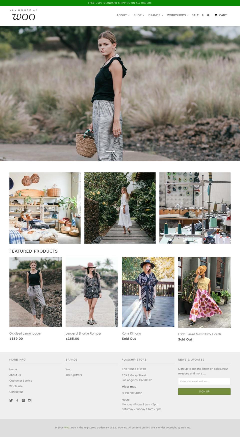 thehouseofwoo.com shopify website screenshot