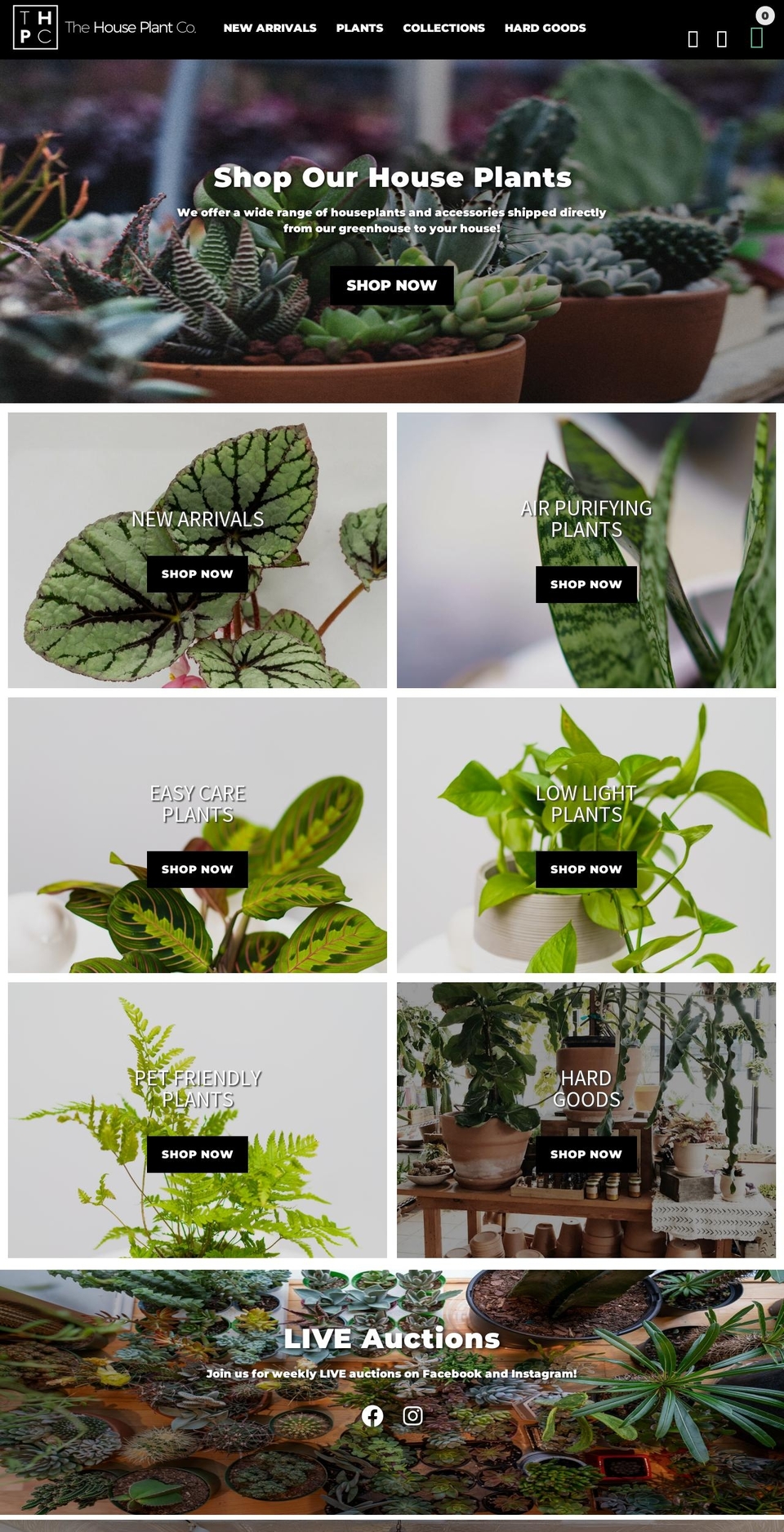 thehouseplantco.com shopify website screenshot