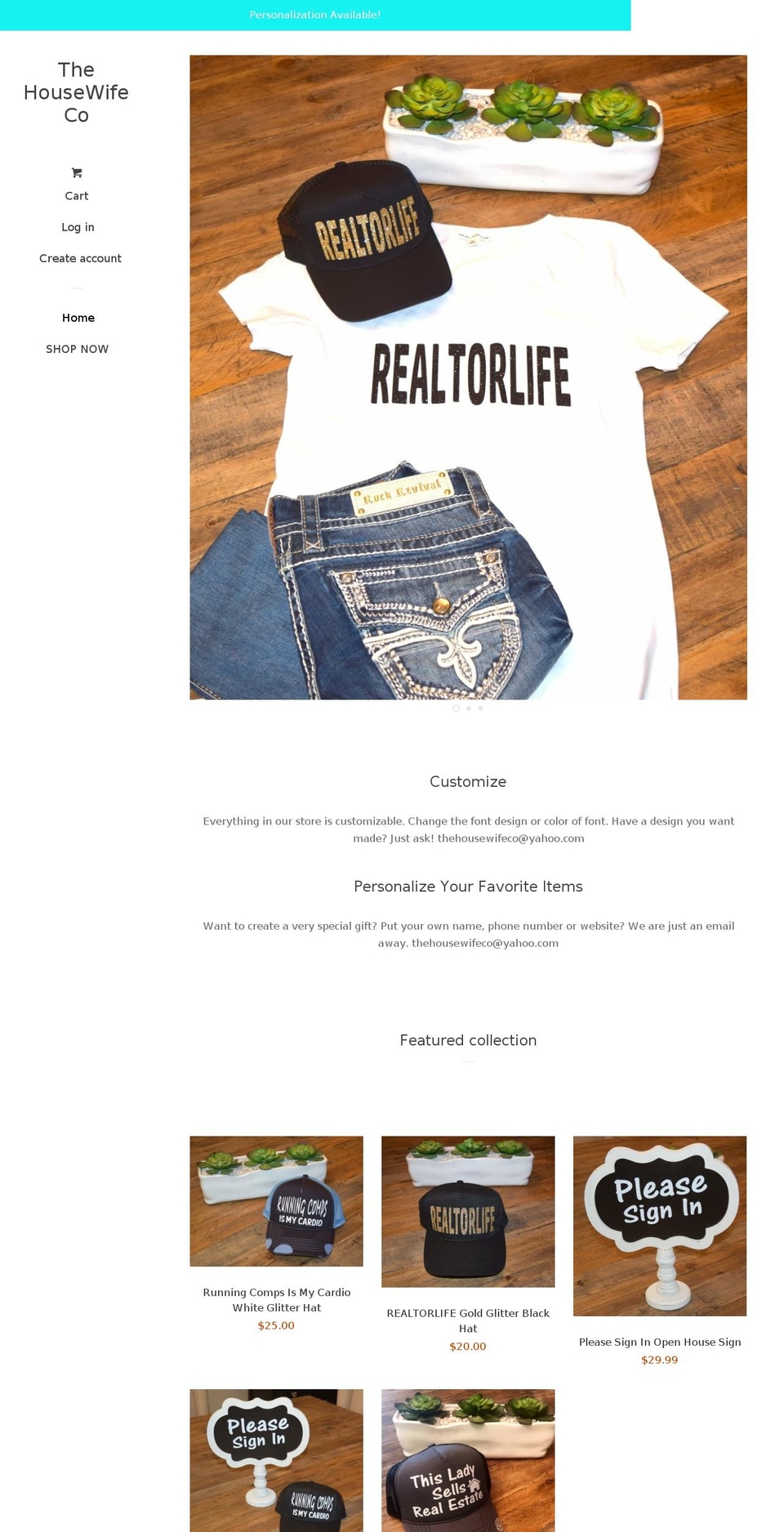 thehousewifeco.com — Shopify storefront screenshot