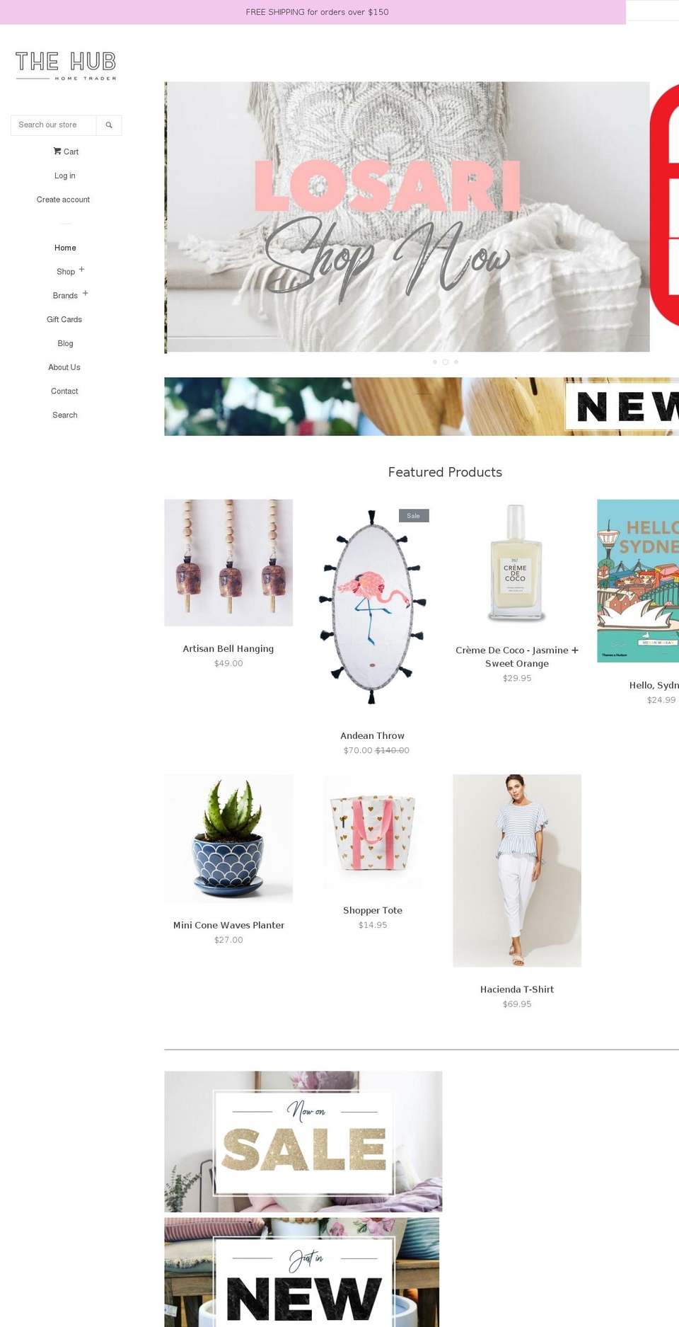 thehubhometrader.com — Shopify storefront screenshot