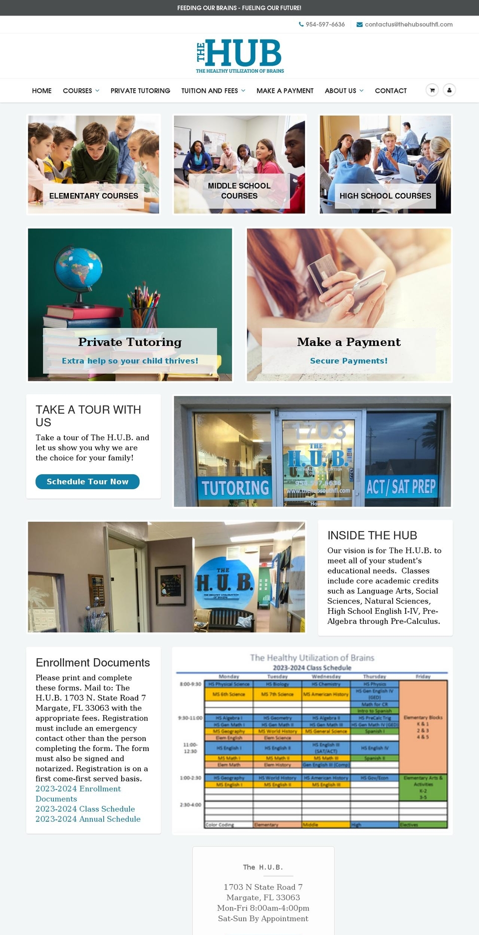 thehubsouthfl.com shopify website screenshot