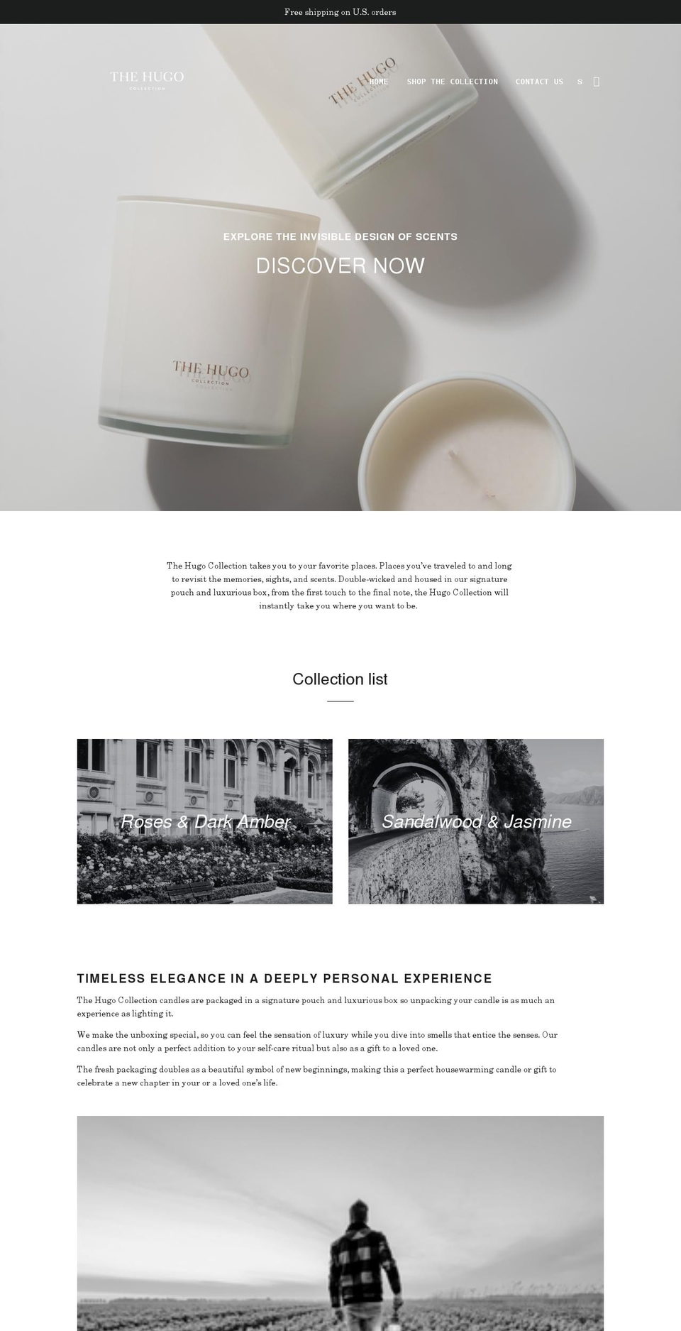thehugocollection.com shopify website screenshot