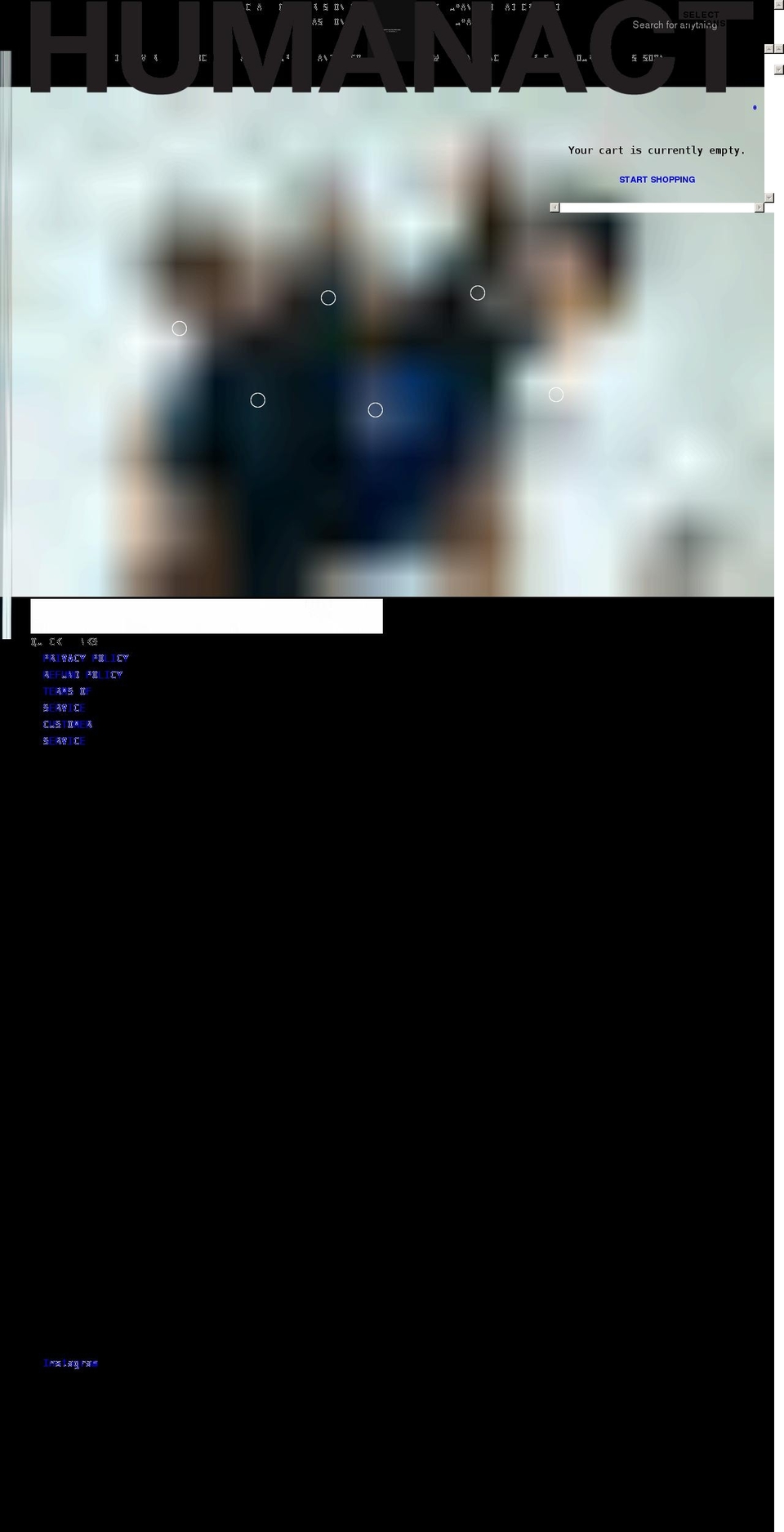 thehumanact.com shopify website screenshot