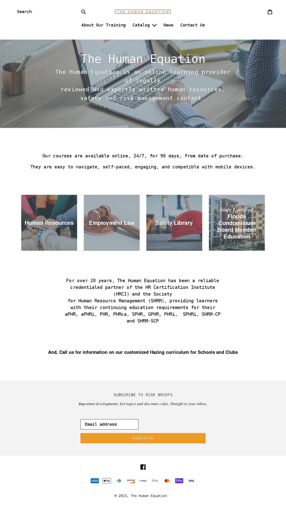 thehumanequation.myshopify.com shopify website screenshot
