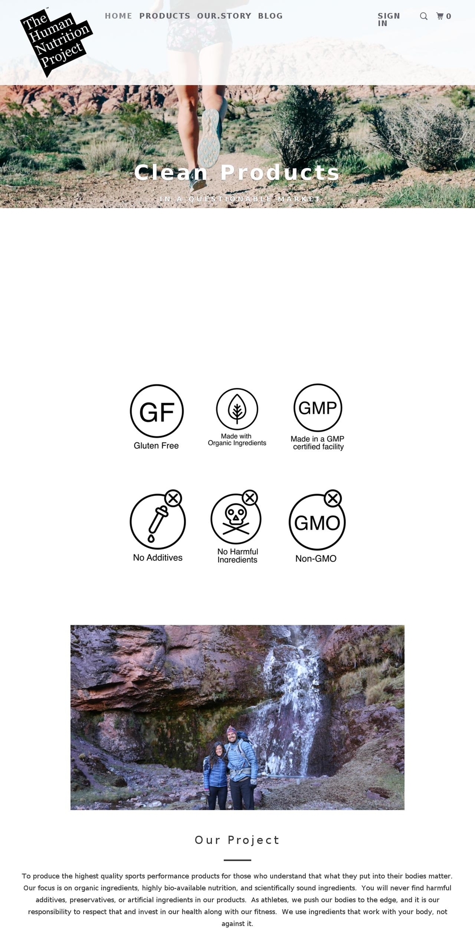 thehumannutritionproject.com shopify website screenshot