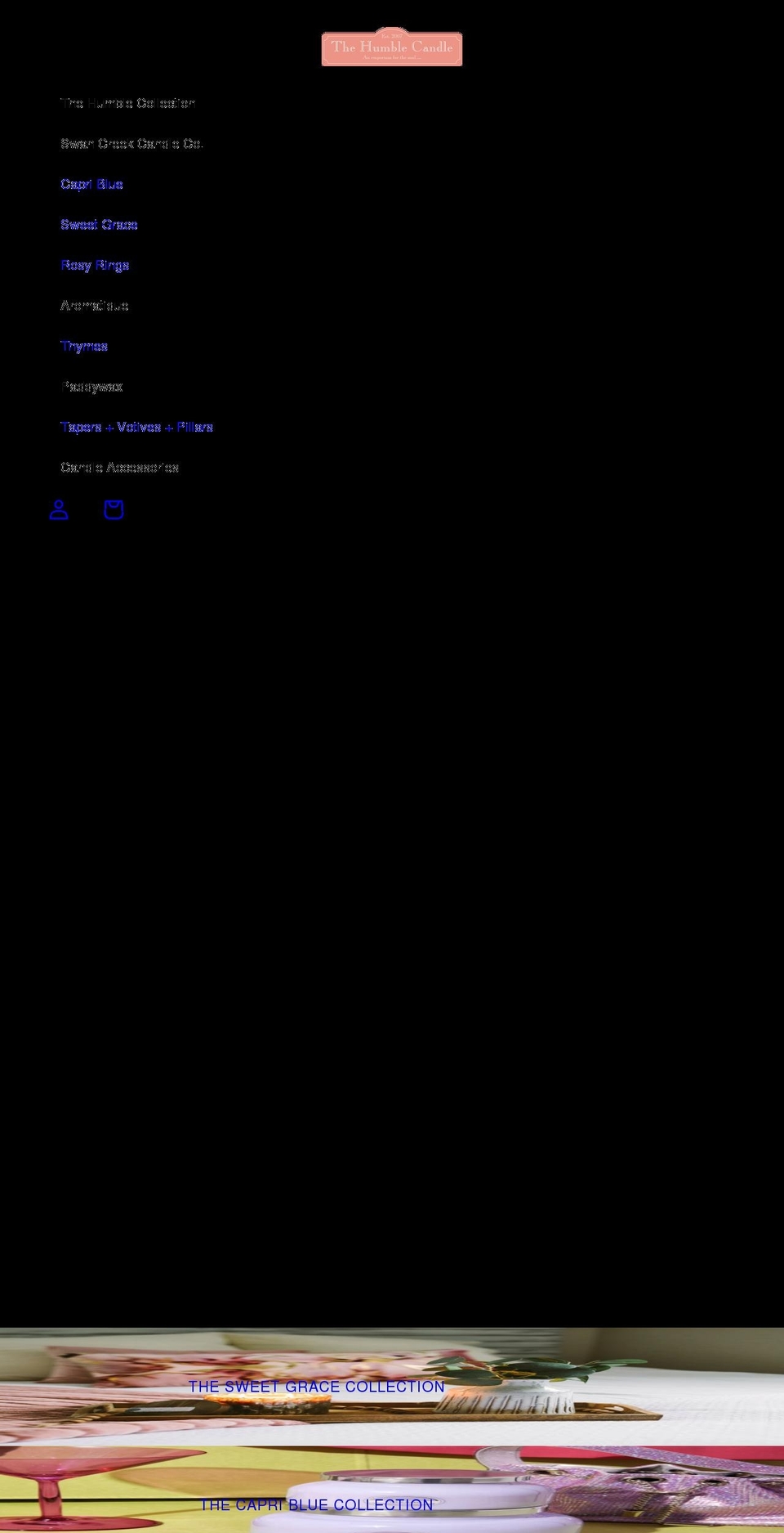 thehumblecandle.com shopify website screenshot