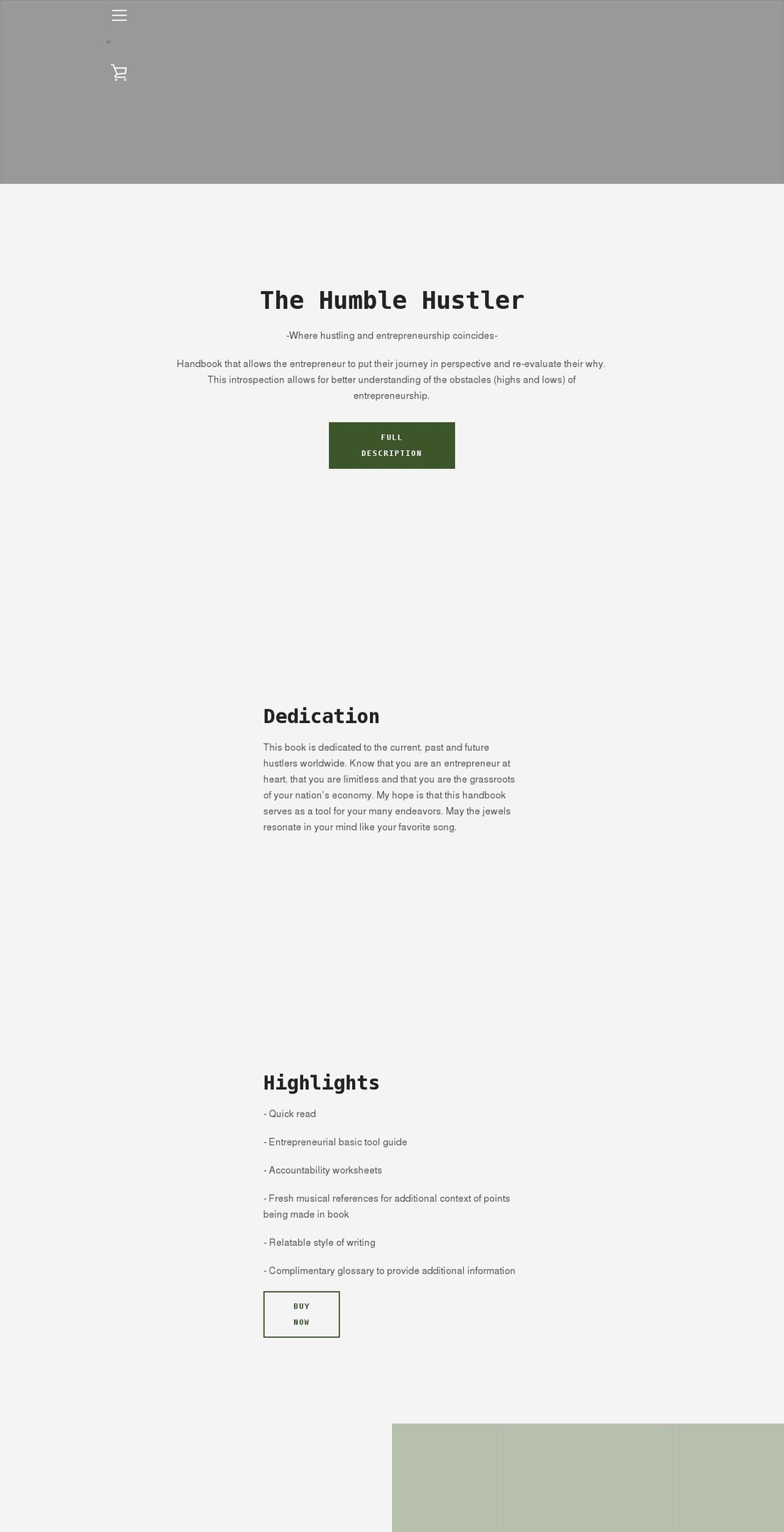 thehumblehustler.com shopify website screenshot