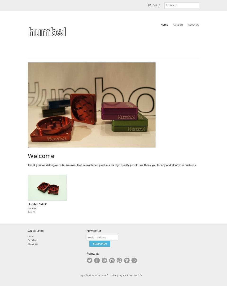 thehumbolcompany.com shopify website screenshot