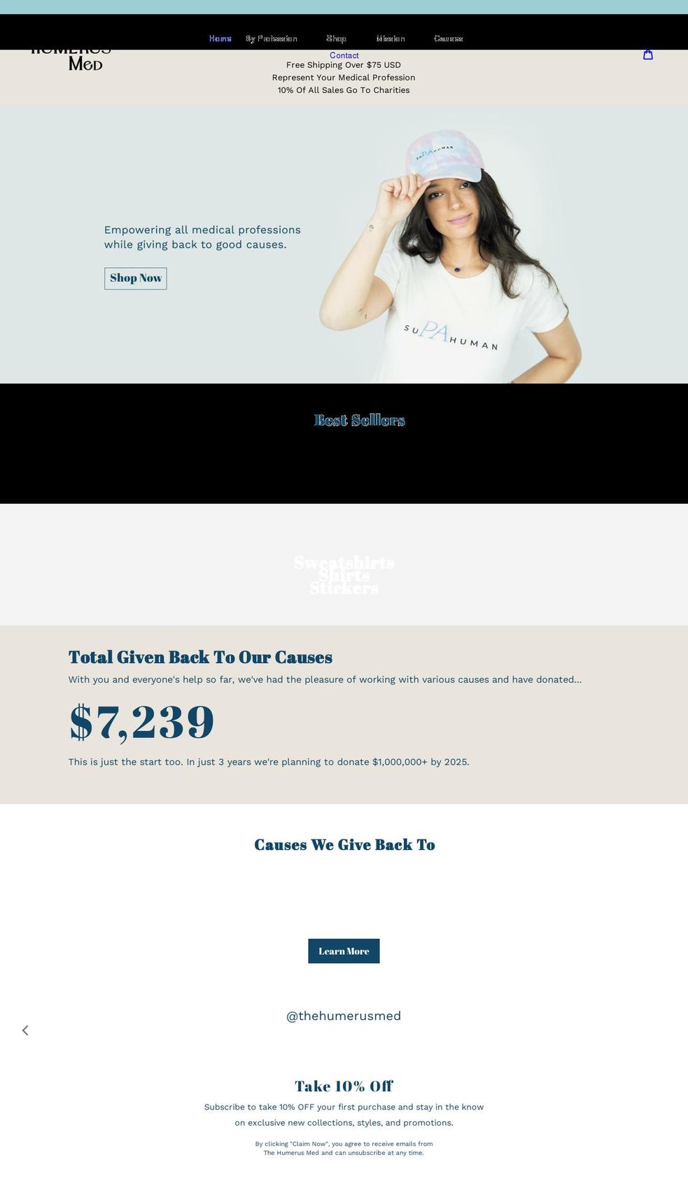 thehumerusmed.com shopify website screenshot