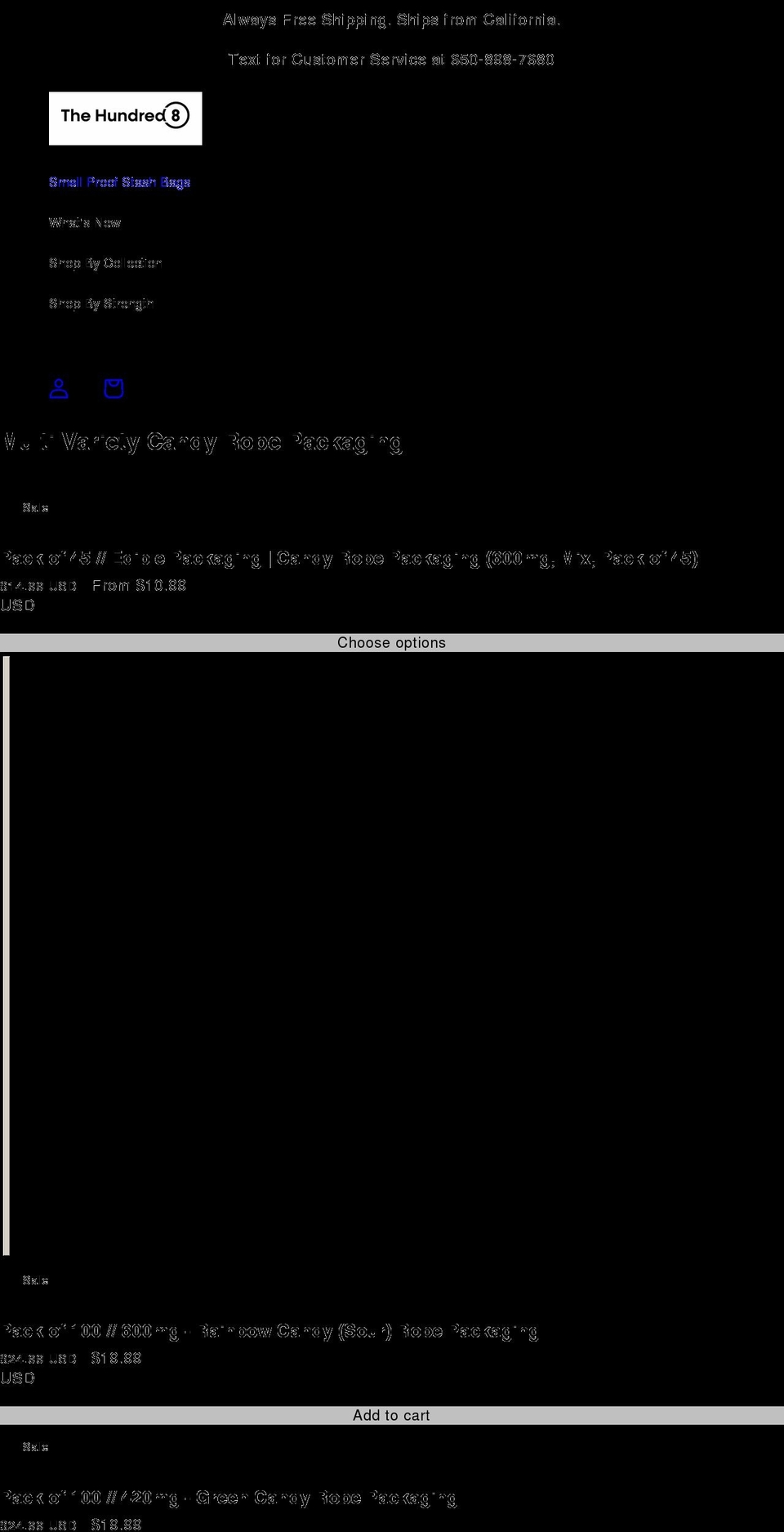thehundred8.com shopify website screenshot
