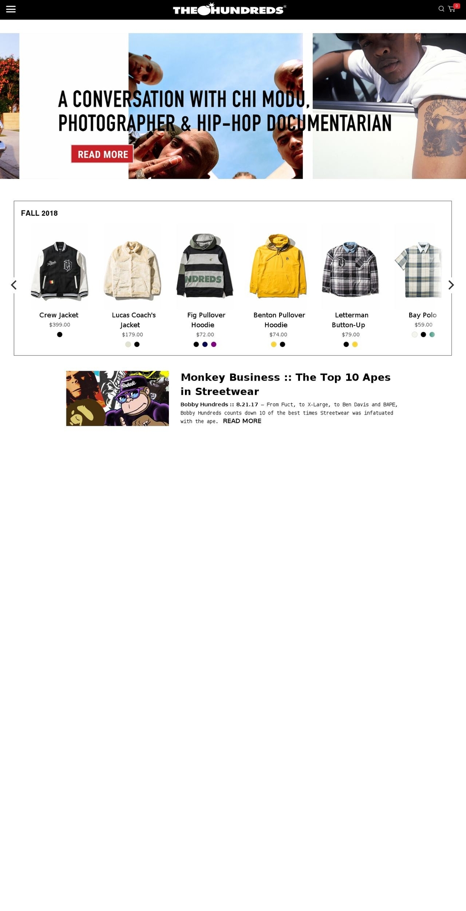 thehundreds.shoes shopify website screenshot