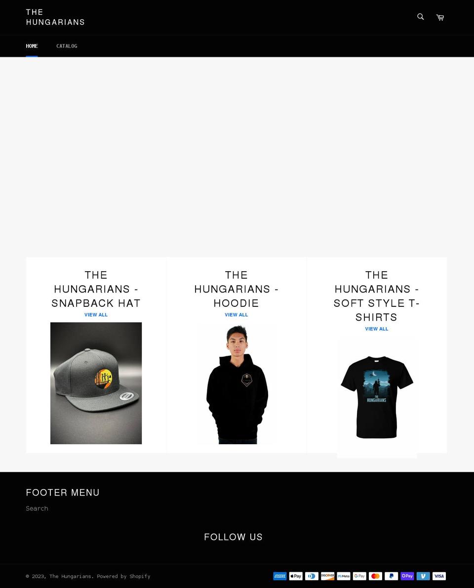 thehungarians.com shopify website screenshot