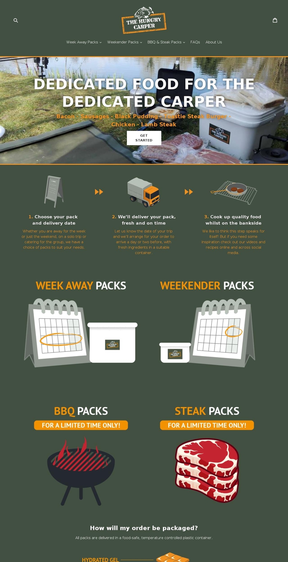 thehungrycarper.com shopify website screenshot