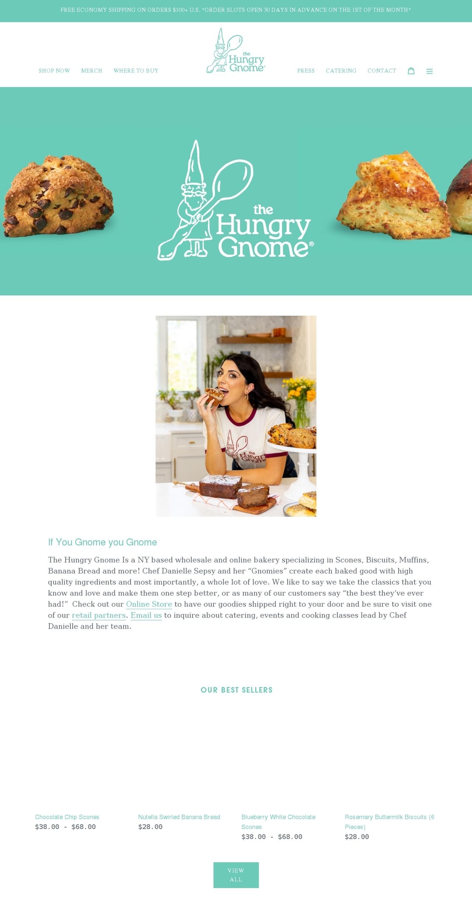thehungrygnomeny.com shopify website screenshot