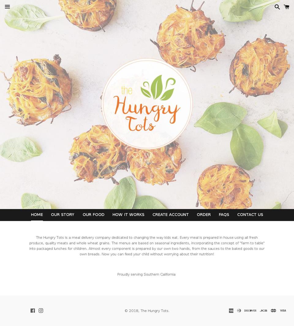 thehungrytots.com — Shopify storefront screenshot