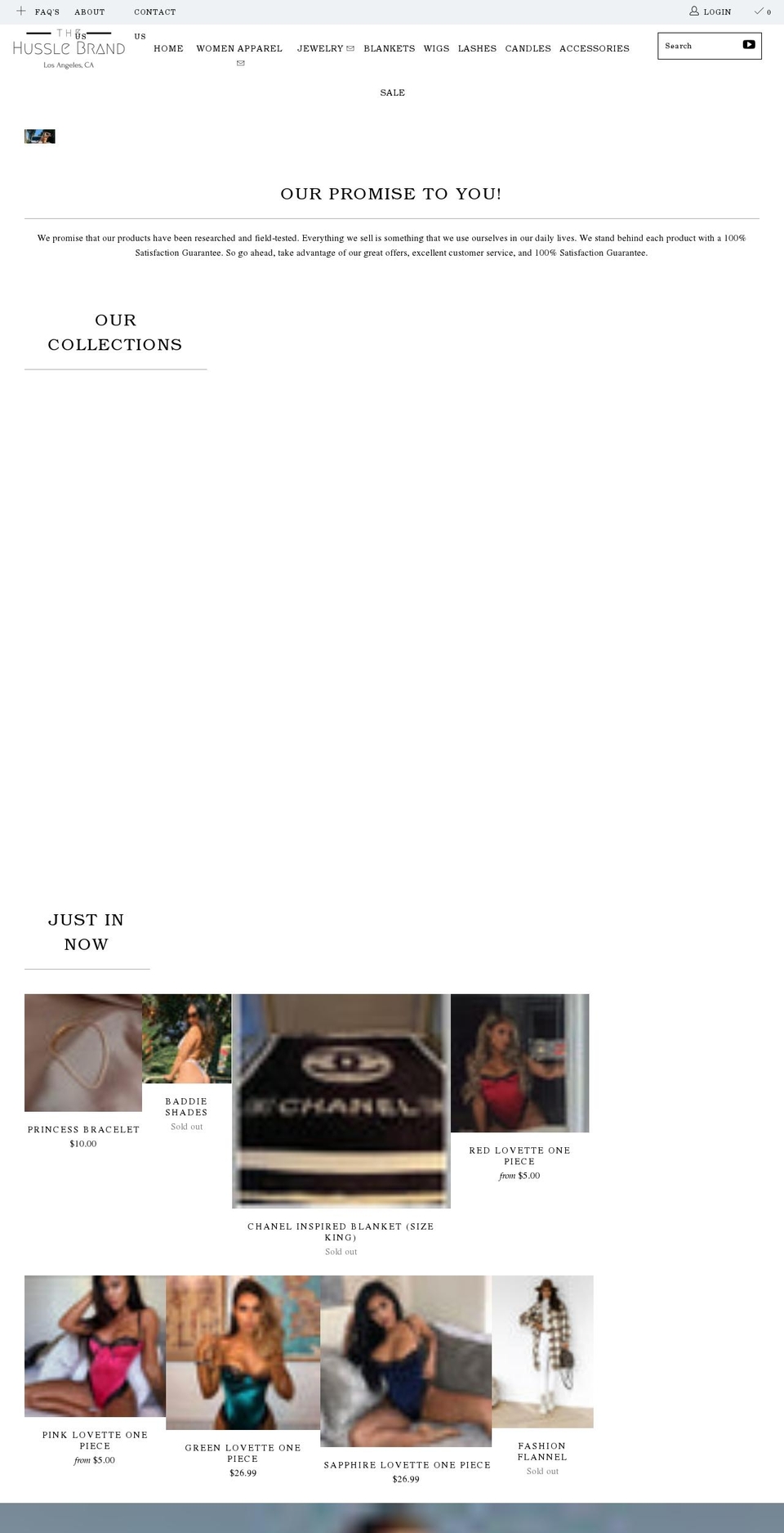 thehusslebrand.com shopify website screenshot