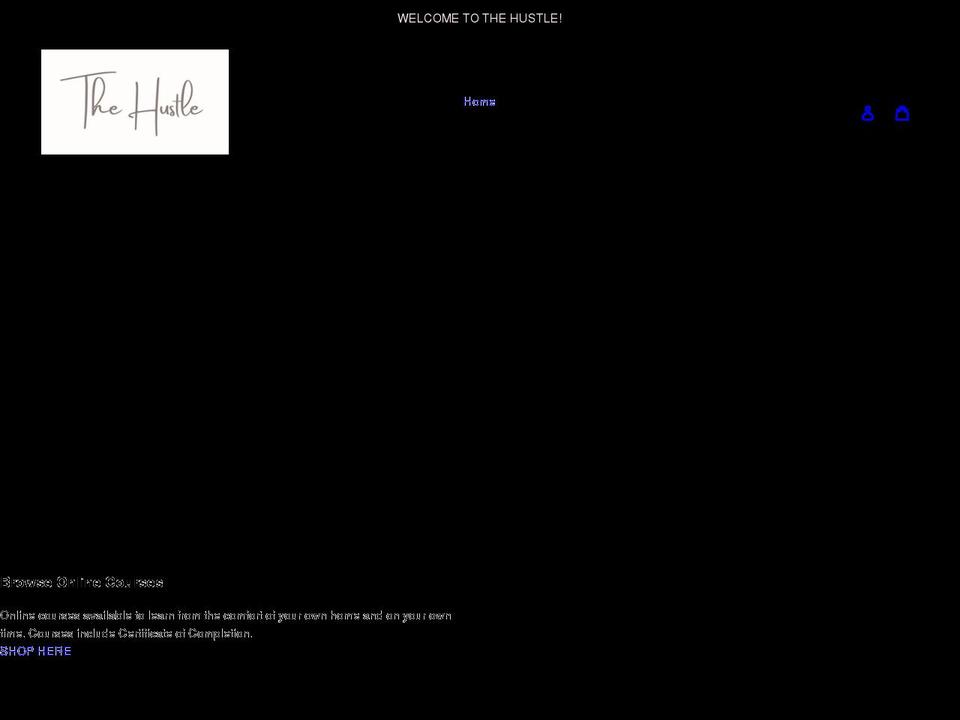 thehustlecompany.net shopify website screenshot