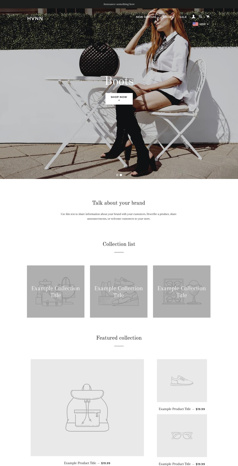 thehvnn.com — Shopify storefront screenshot