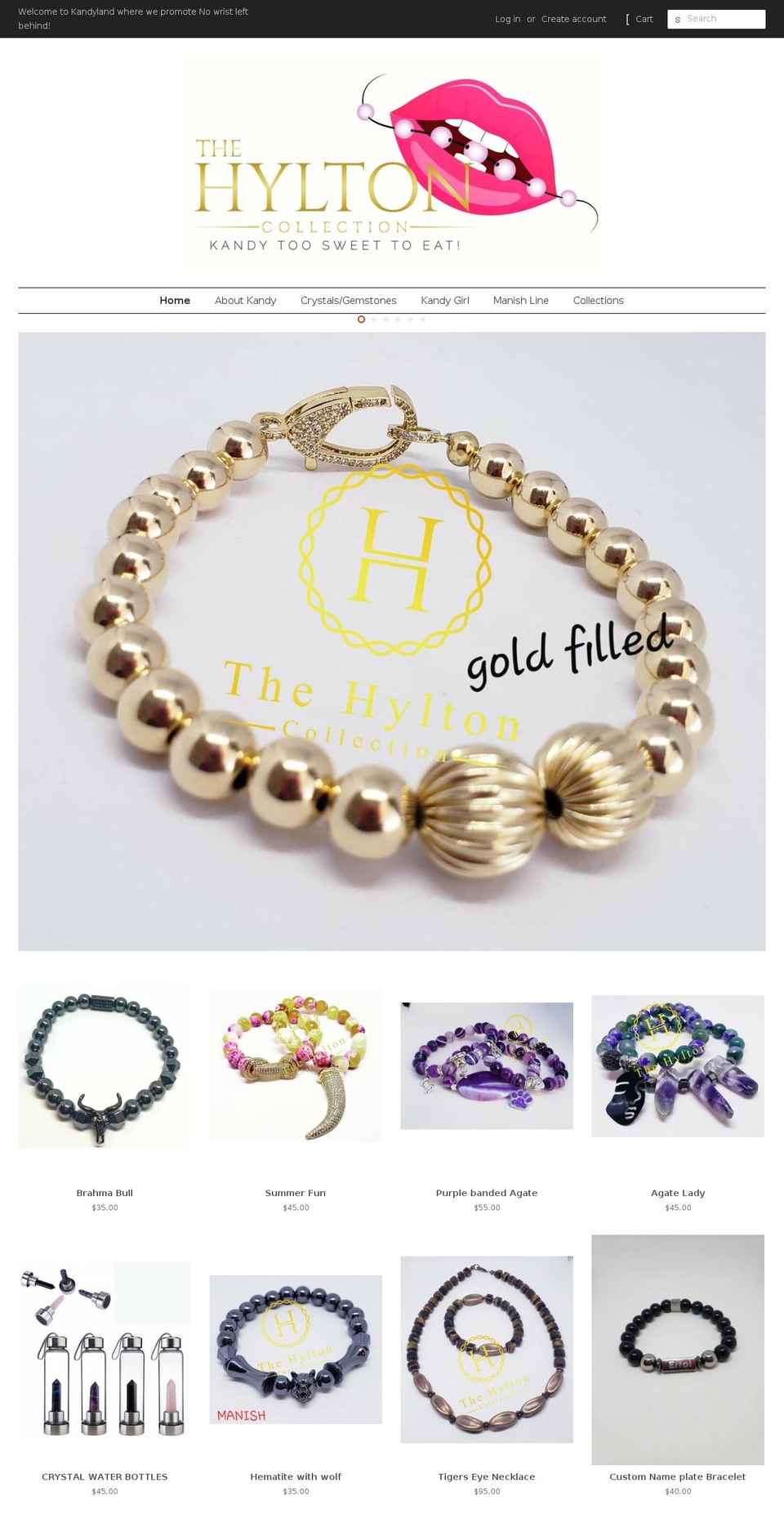thehyltoncollection.com — Shopify storefront screenshot