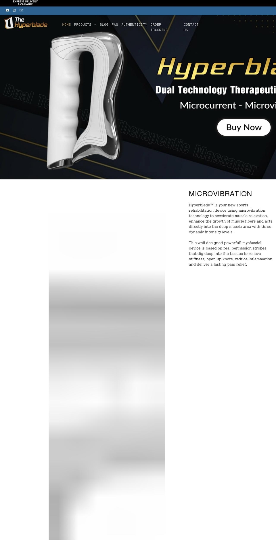 thehyperblade.com shopify website screenshot