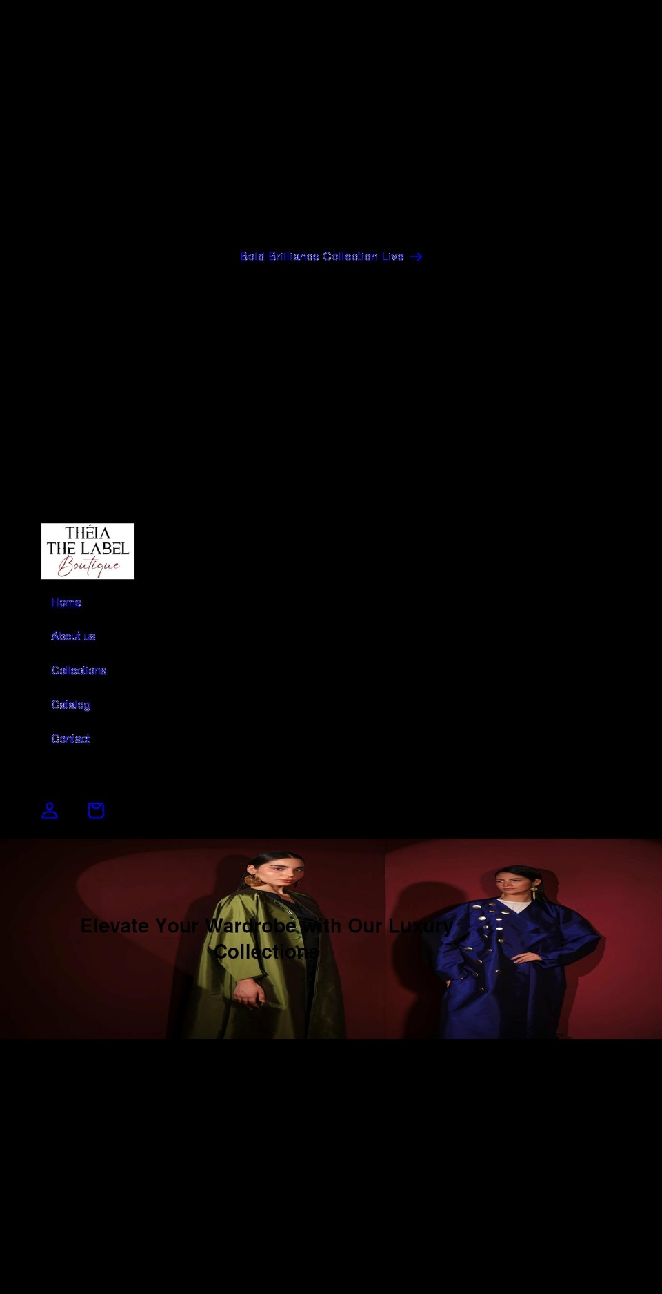theiathelabel.com shopify website screenshot
