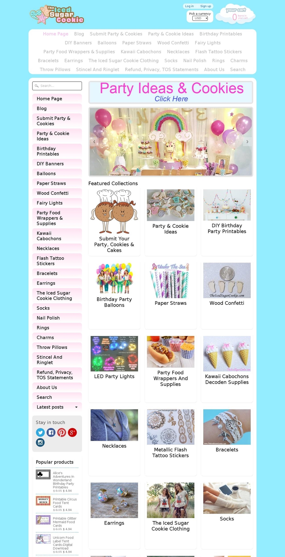 theicedsugarcookie.com shopify website screenshot