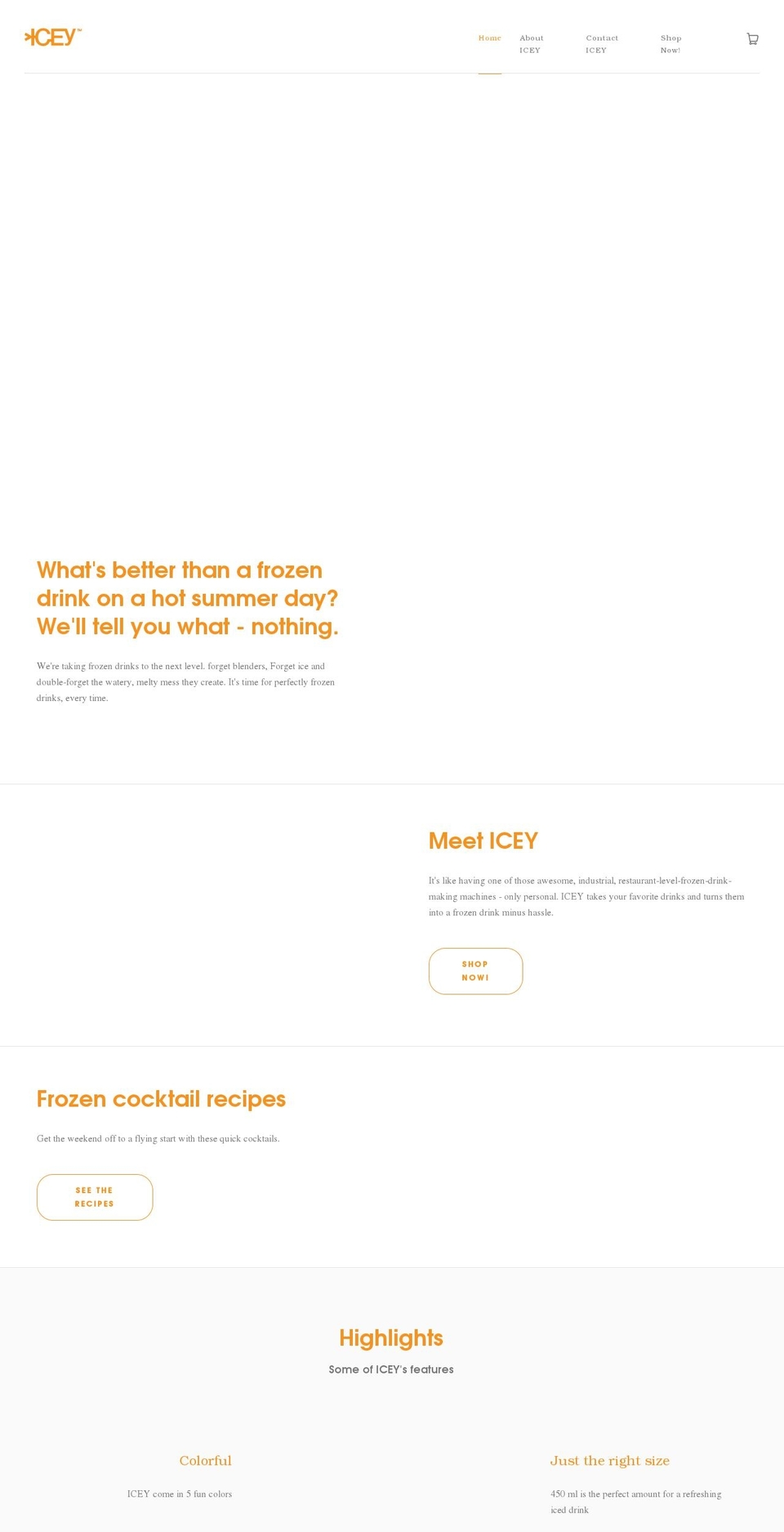 theicey.com shopify website screenshot
