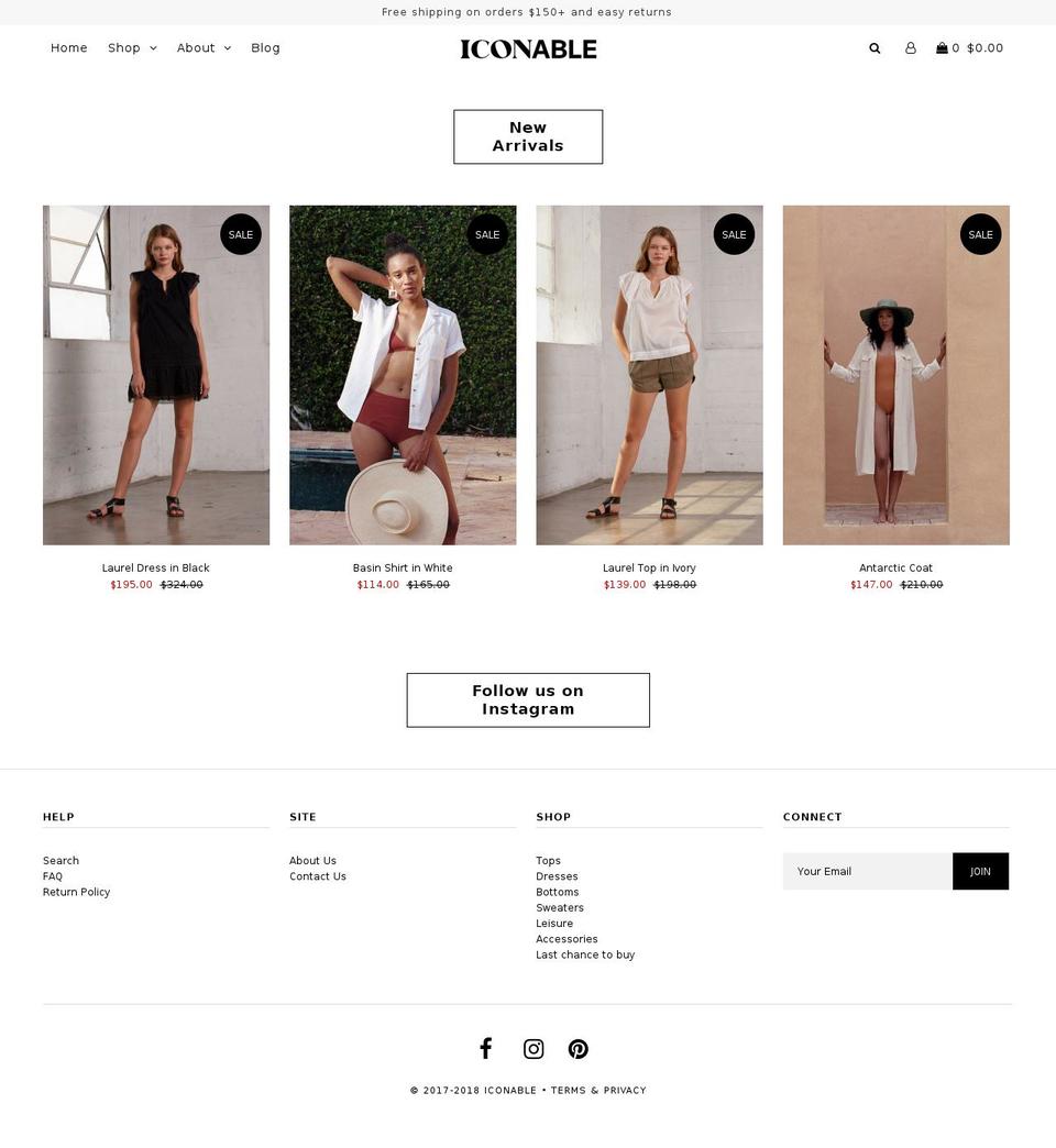theiconable.com — Shopify storefront screenshot