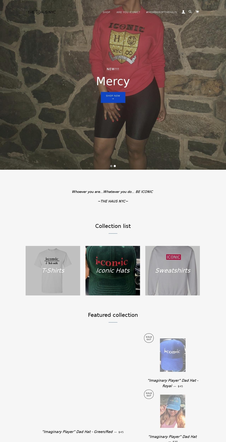 theiconichaus.com shopify website screenshot