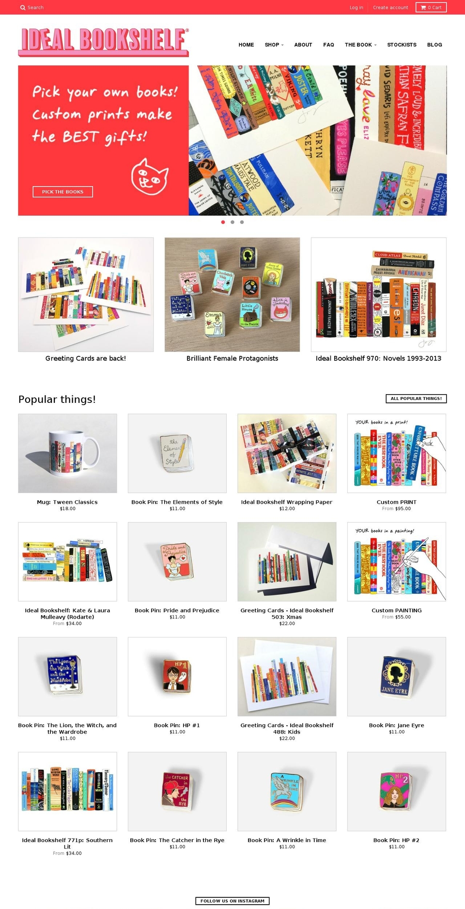 theidealbookshelf.com shopify website screenshot