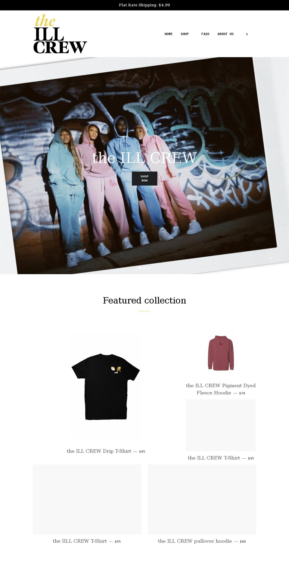 theillcrew.com shopify website screenshot