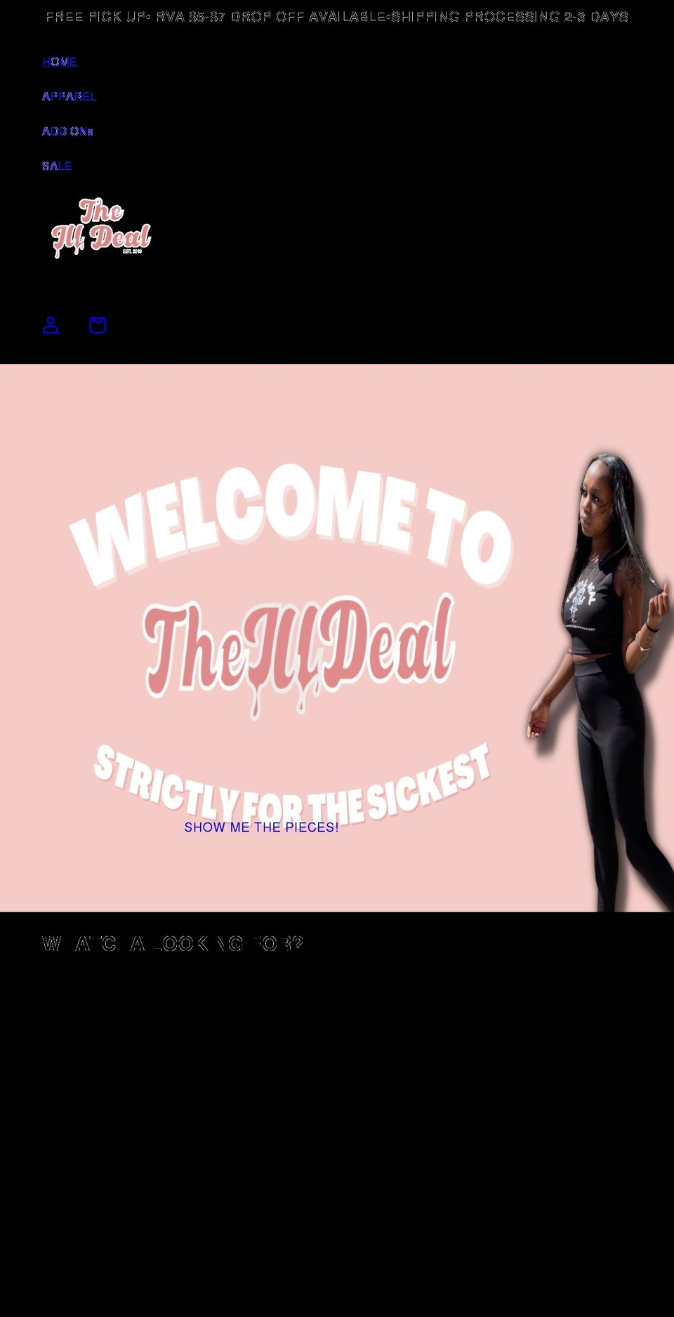theilldeal.com shopify website screenshot