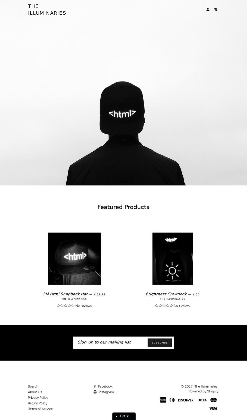 theilluminaries.com shopify website screenshot