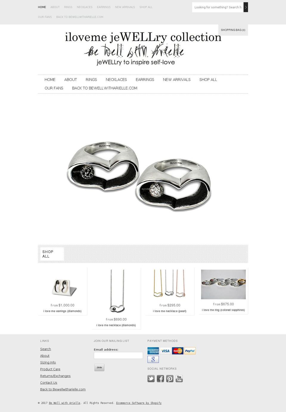 theilovemecollection.com shopify website screenshot