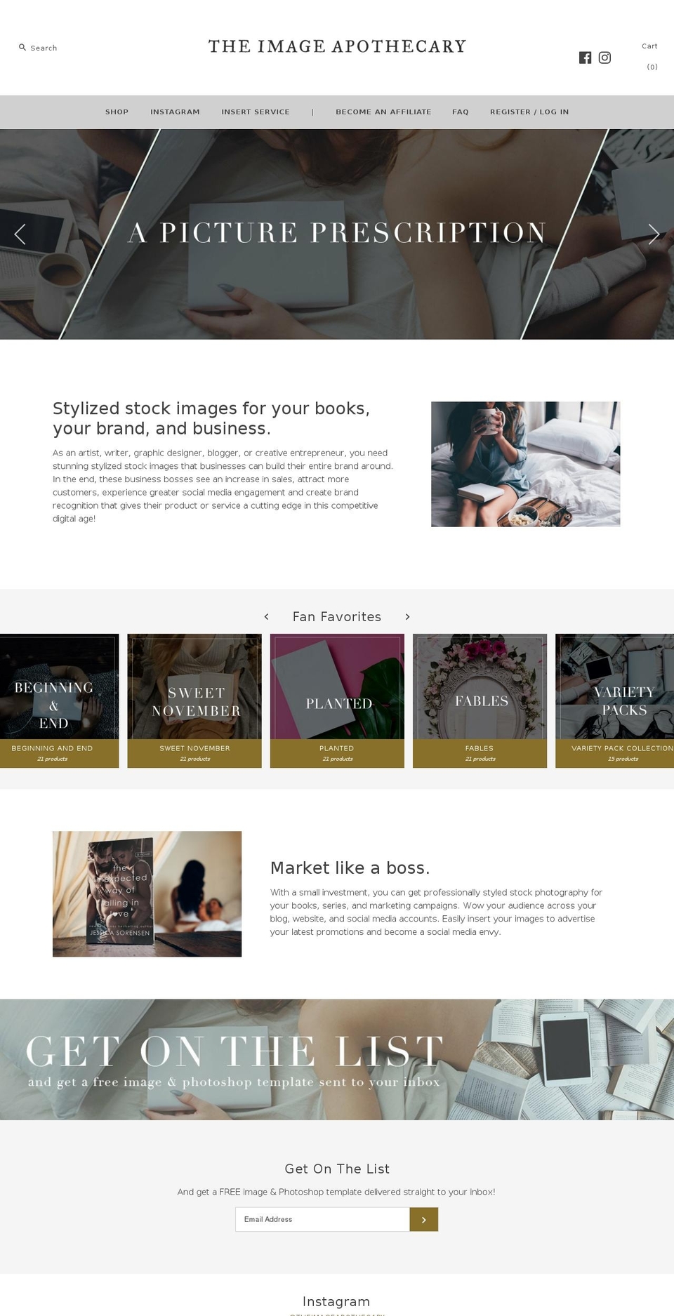 theimageapothecary.com shopify website screenshot