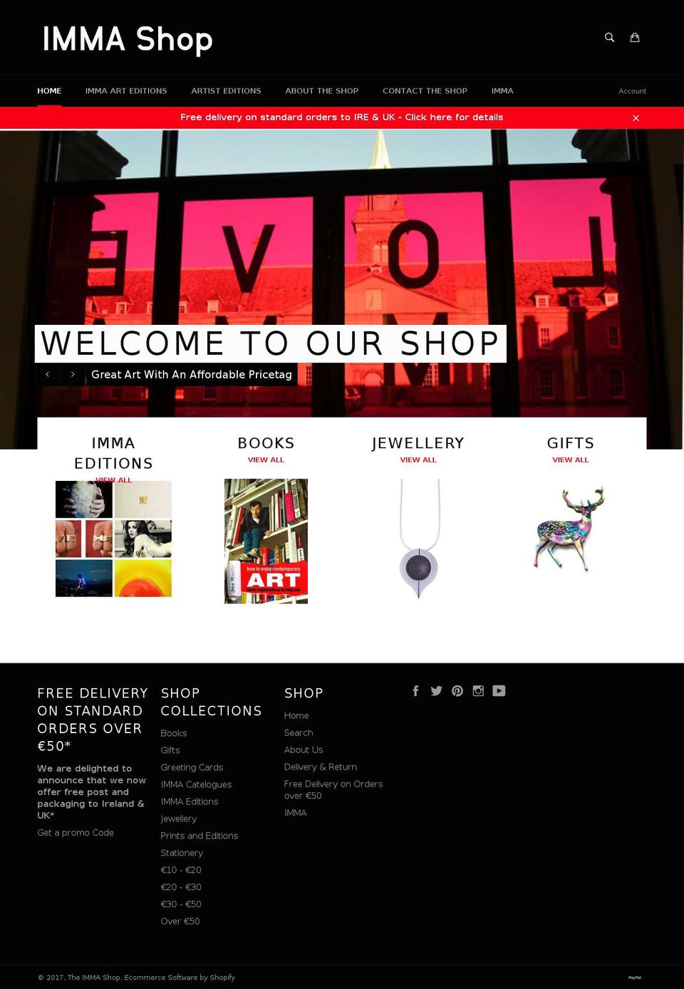 theimmashop.com shopify website screenshot