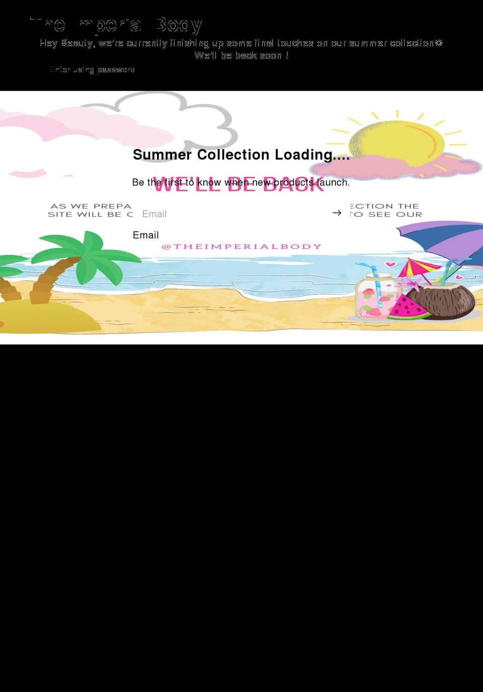 theimperialbody.com shopify website screenshot