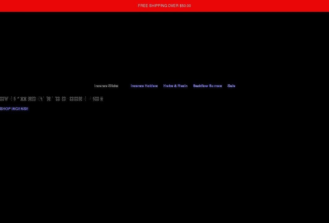 theincensemarket.com shopify website screenshot
