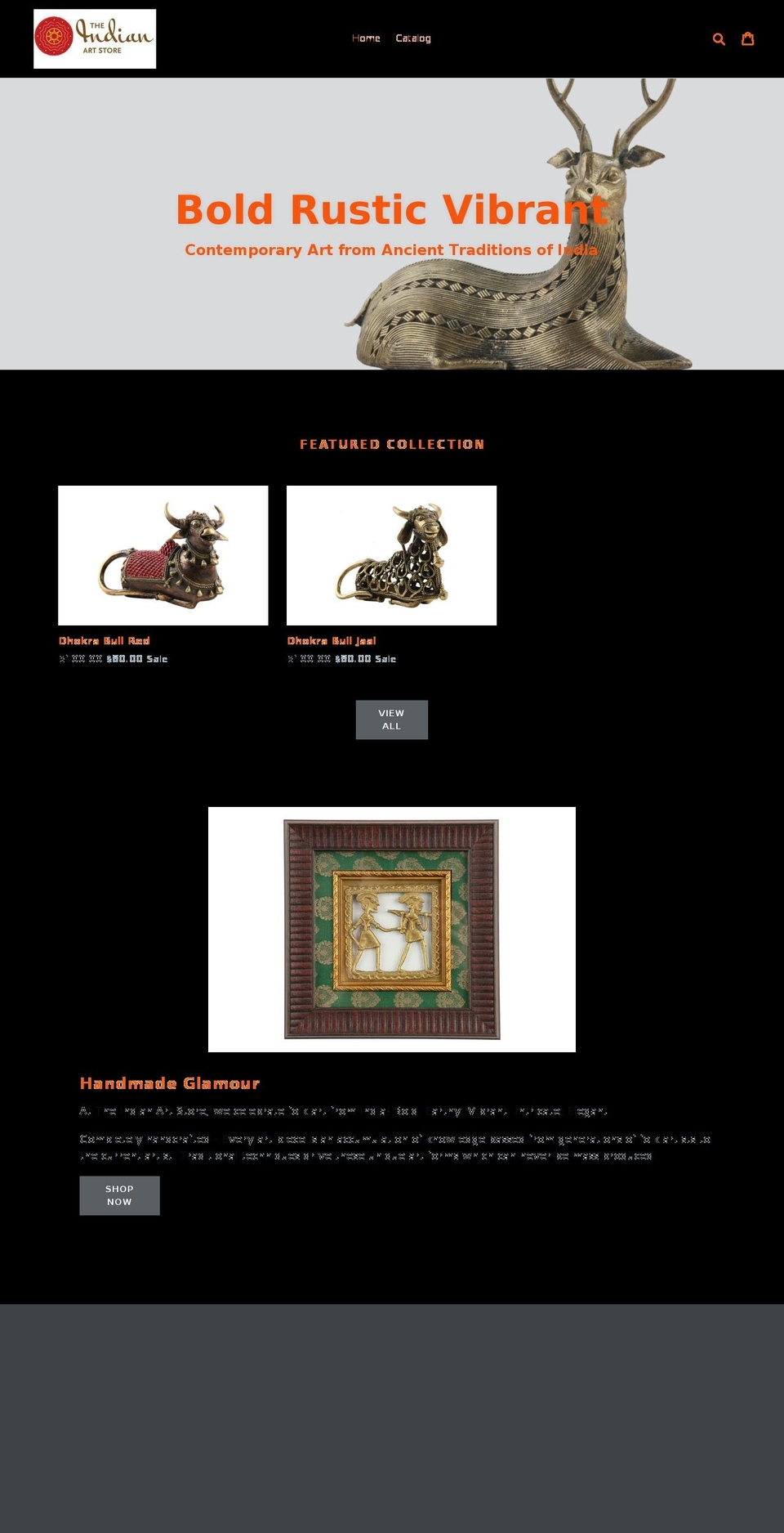 theindianartstore.com — Shopify storefront screenshot