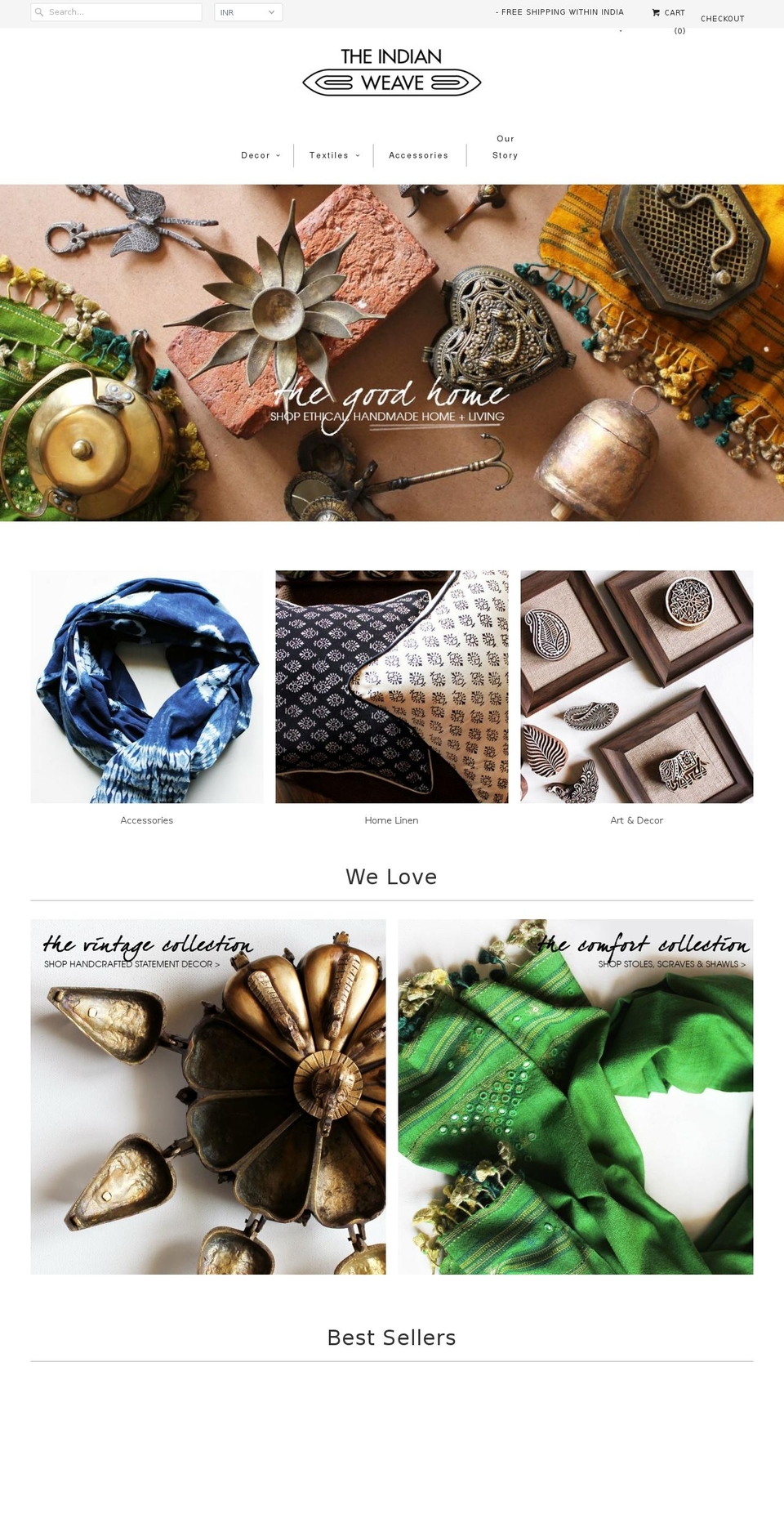 theindianweave.com shopify website screenshot
