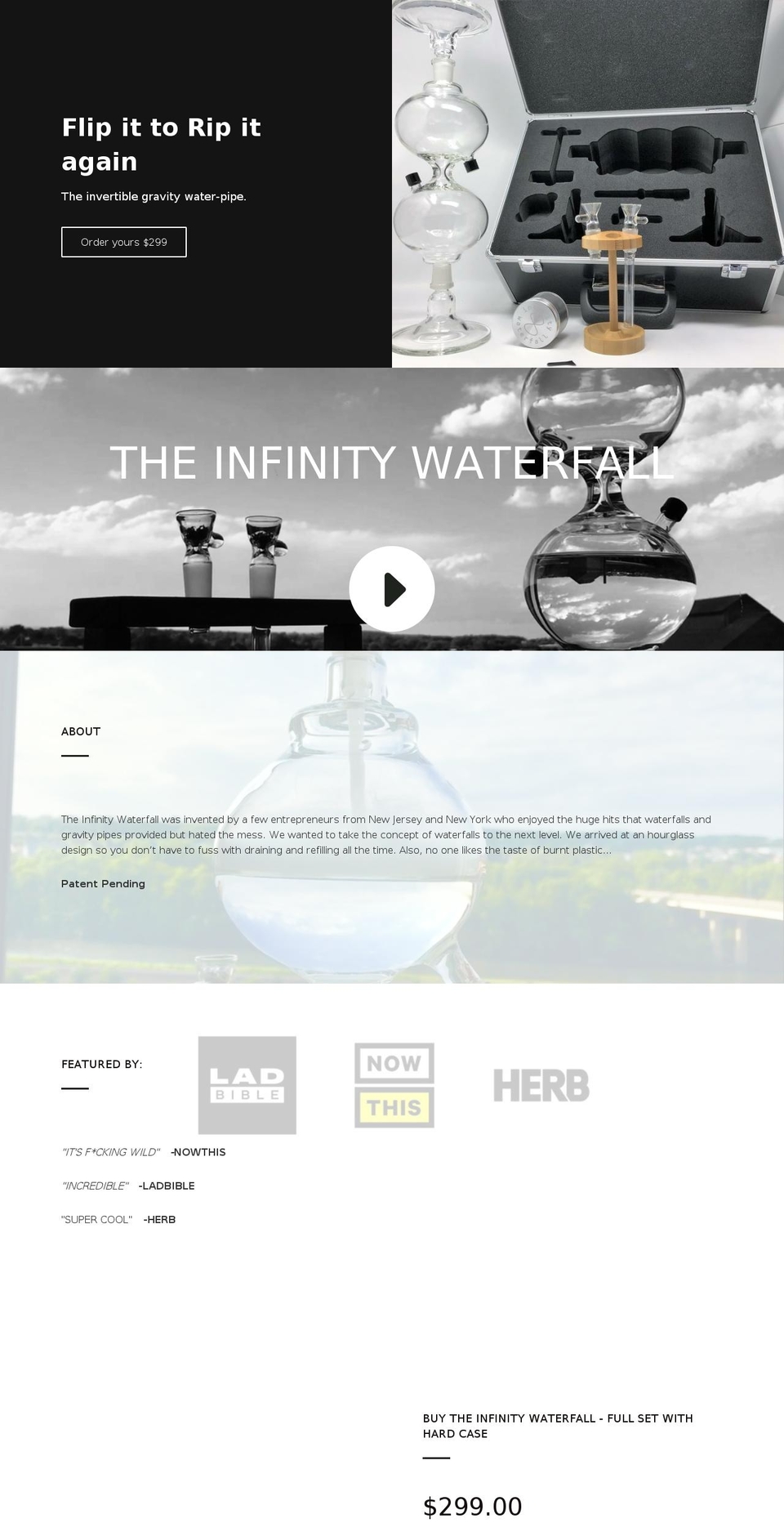 theinfinitywaterfall.com shopify website screenshot
