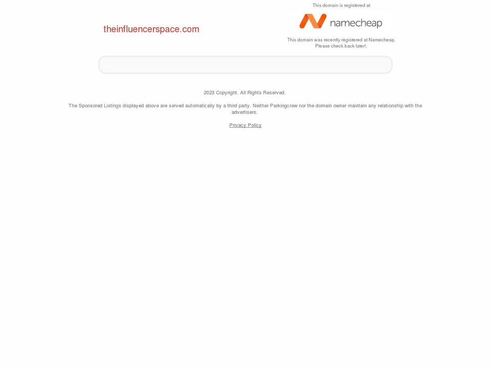 theinfluencerspace.com — Shopify storefront screenshot