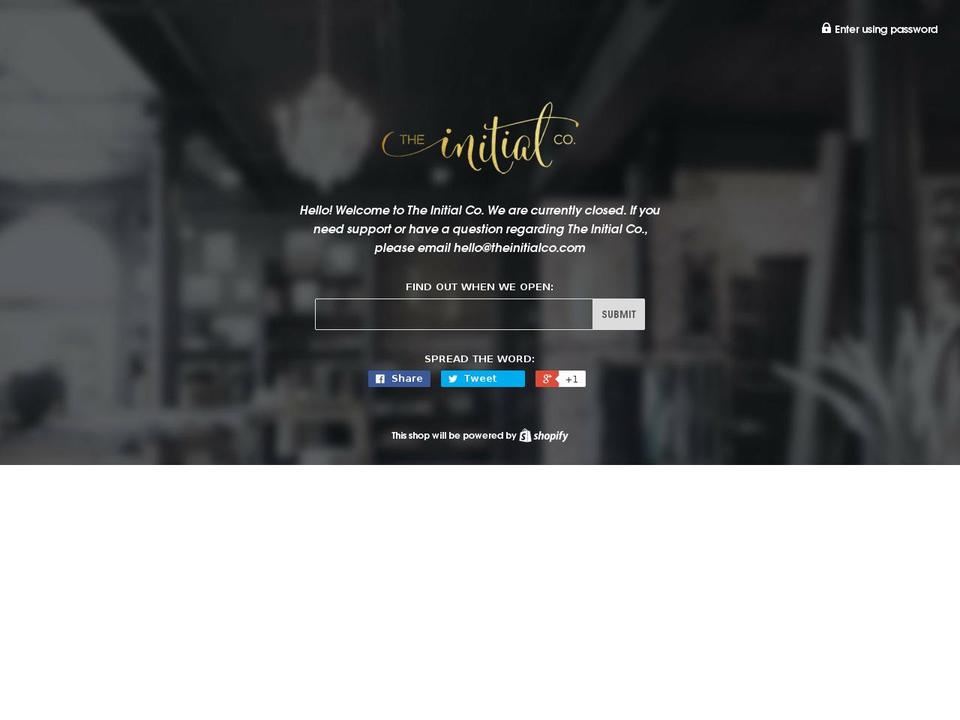 theinitialco.com — Shopify storefront screenshot