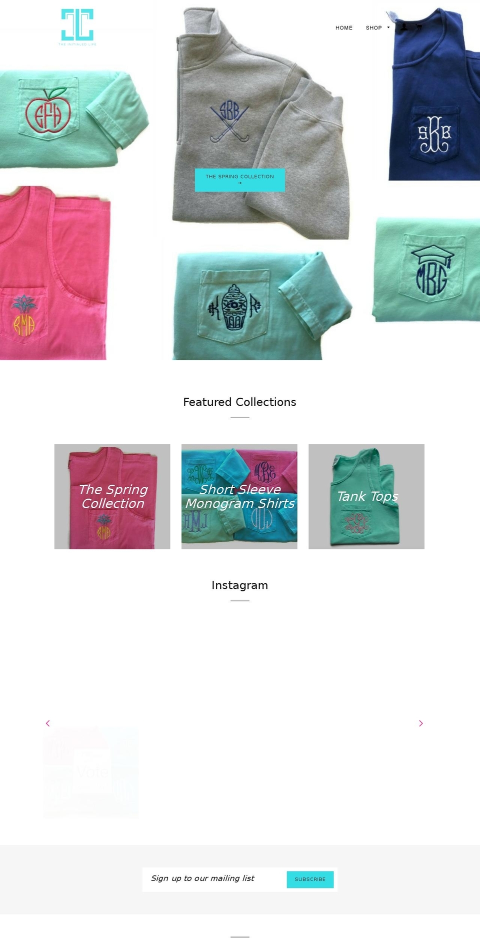 theinitialedlife.com shopify website screenshot