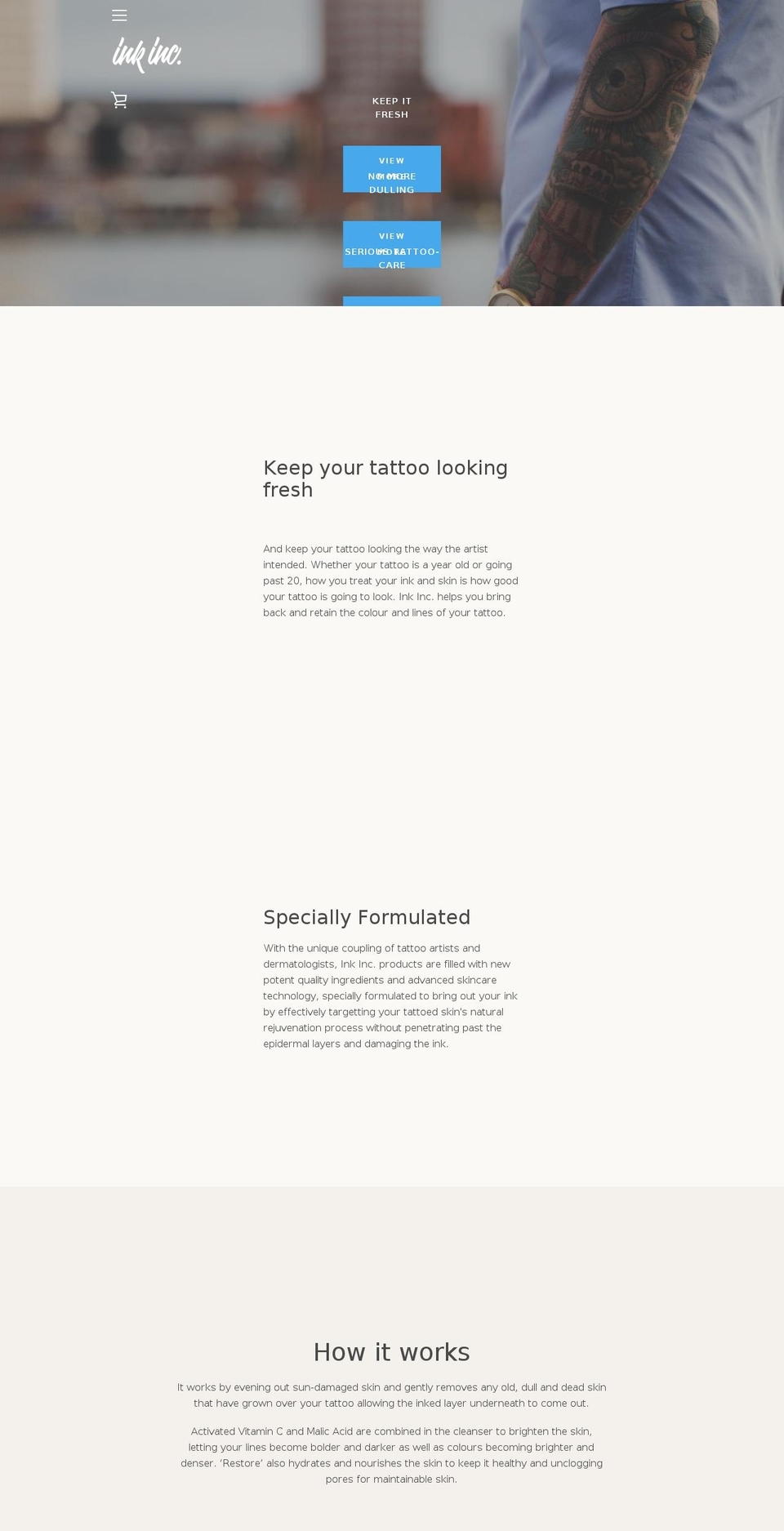 theinkinc.com — Shopify storefront screenshot